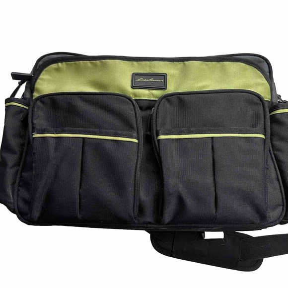 EDDIE BAUER Shoulder Diaper Bag, 1st Adventure Insulated, Changing Pad, Pockets - Picture 1 of 11
